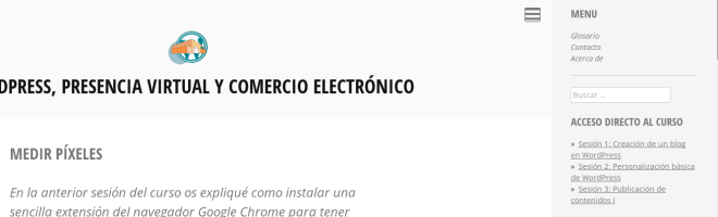 El nuevo menú mostrado en el tema